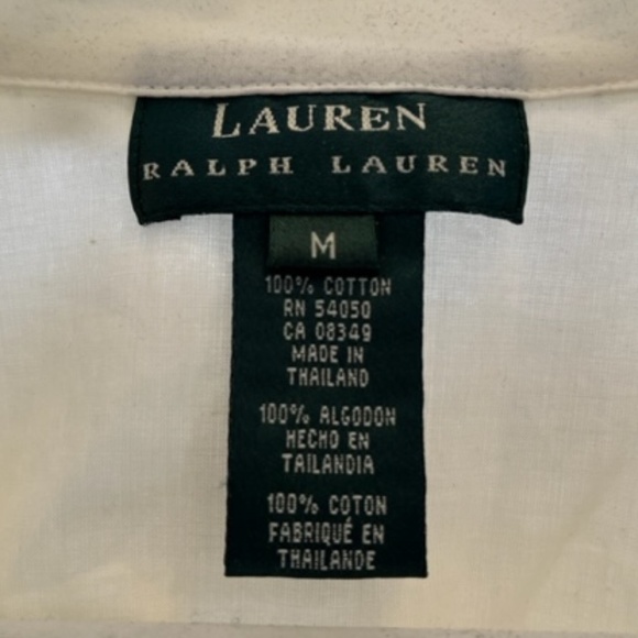 Lauren Ralph Lauren Off-White BLOUSE Size M - NWT - Picture 4 of 4